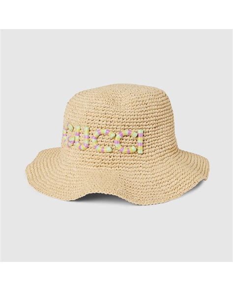 patches gucci|gucci straw hat with bee.